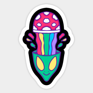 Alien Mushroom Sticker